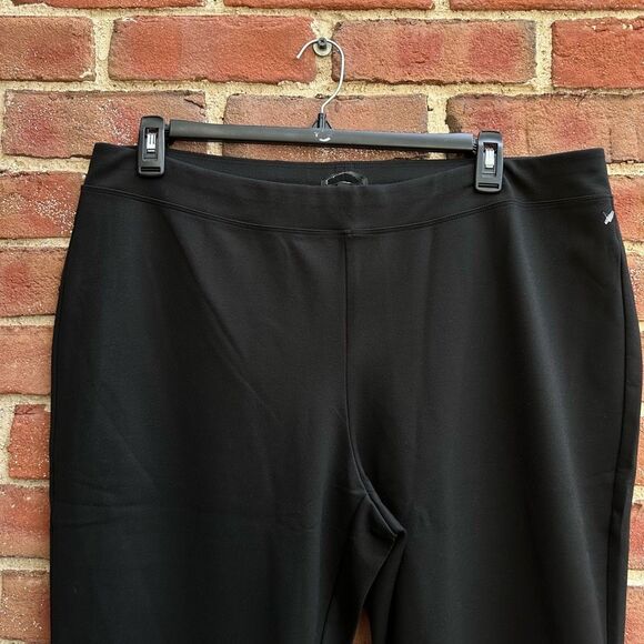 Eileen Fisher $198 ponte Stretch Tencel Black Ankle Pants 1X NEW - Picture 4 of 8